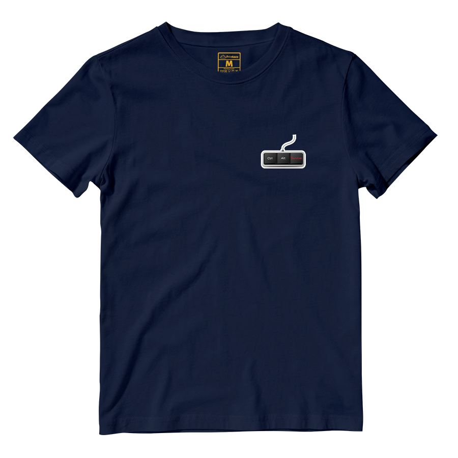 Cotton Shirt: Ctrl Alt Survive Pocket