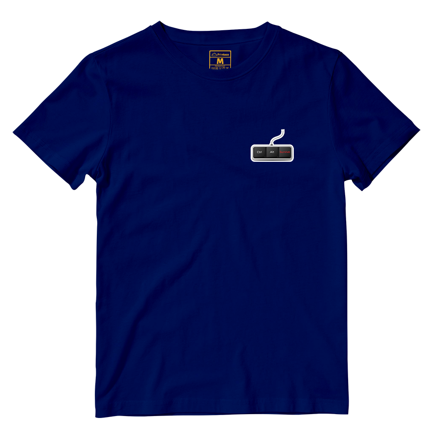 Cotton Shirt: Ctrl Alt Survive Pocket