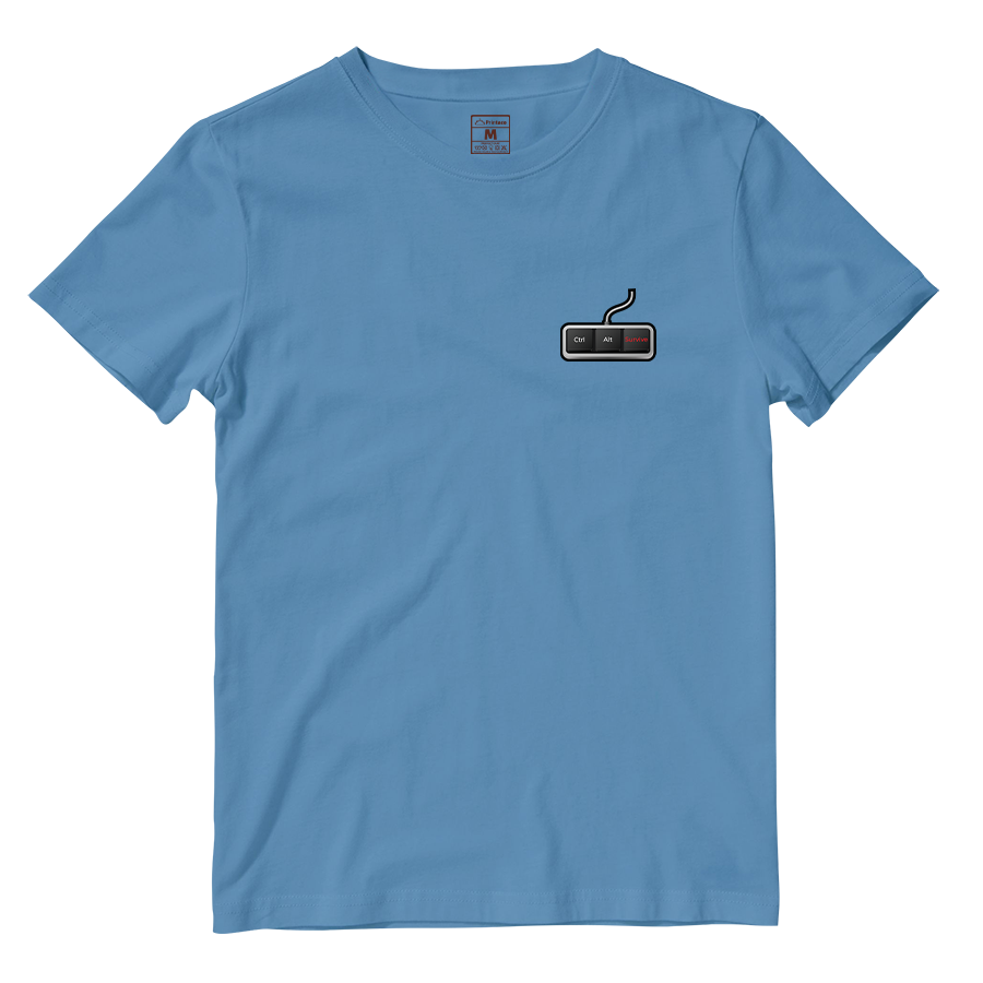 Cotton Shirt: Ctrl Alt Survive Pocket