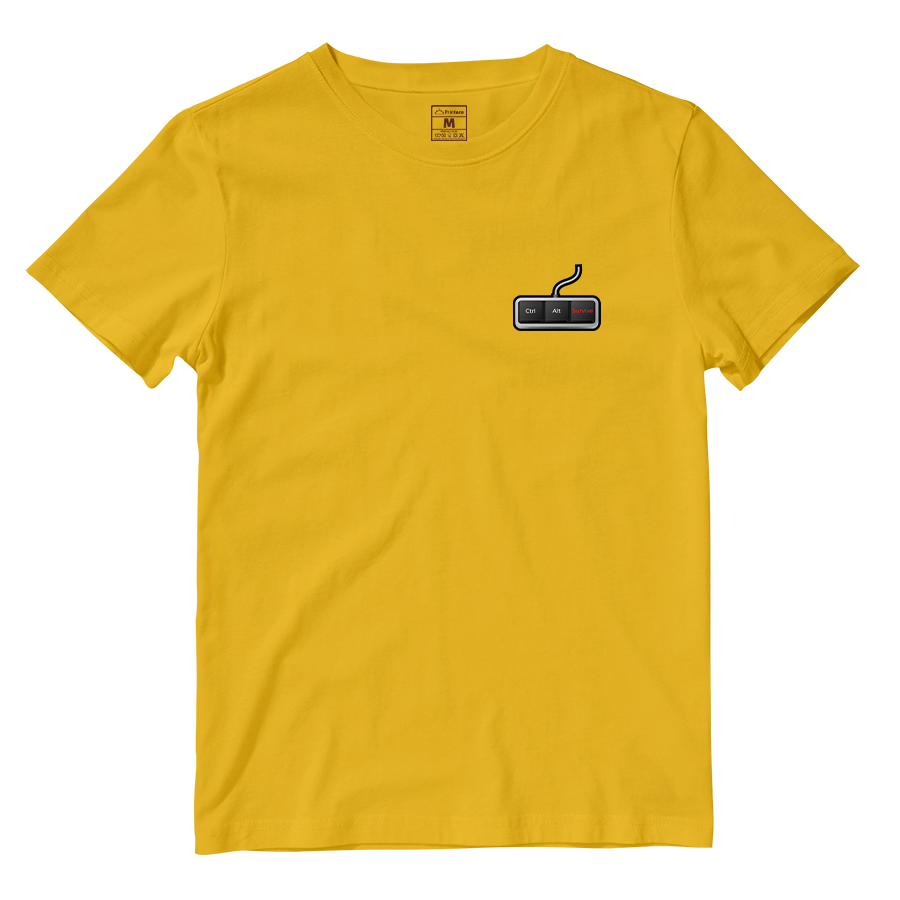 Cotton Shirt: Ctrl Alt Survive Pocket