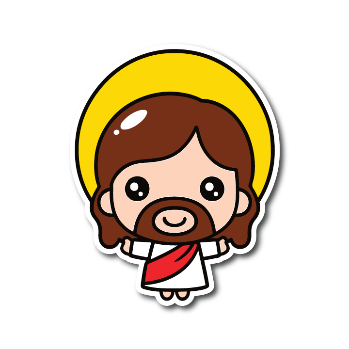 Acrylic Vehicle Badge: Cute Jesus