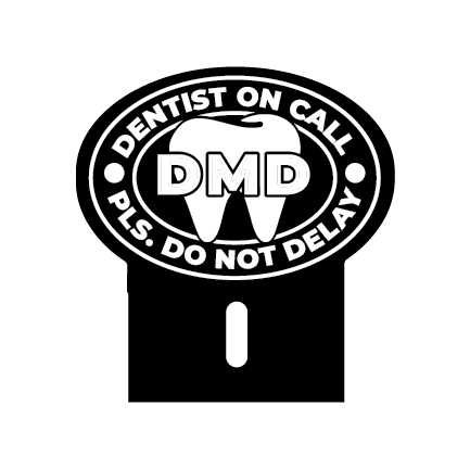Acrylic Car Emblem: DMD Dentist