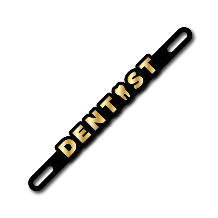 Car Plate Badge: Dentist Version 2