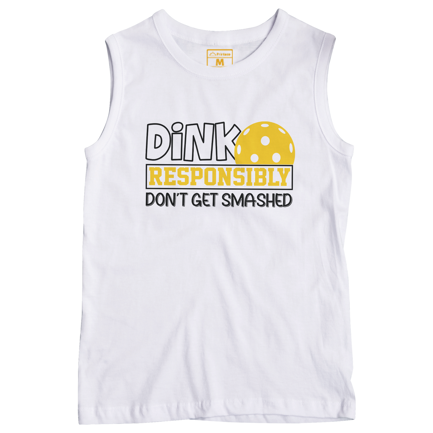 Sleeveless Drifit Shirt: Dink Responsibly