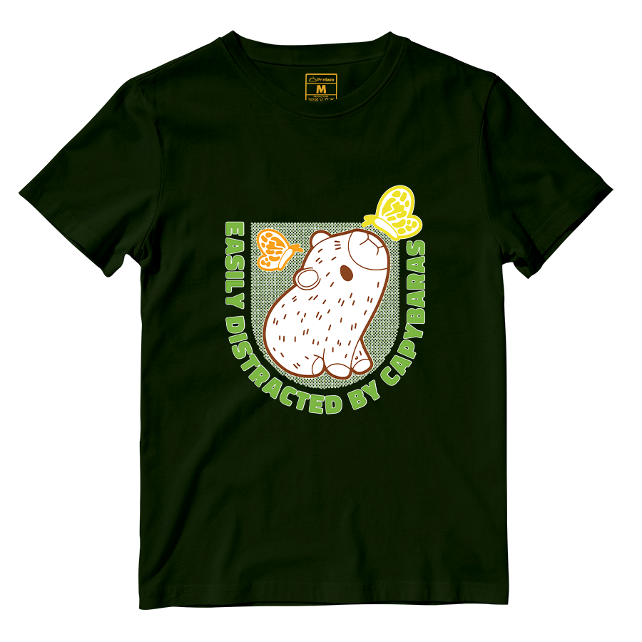 Cotton Shirt: Distracted Capy