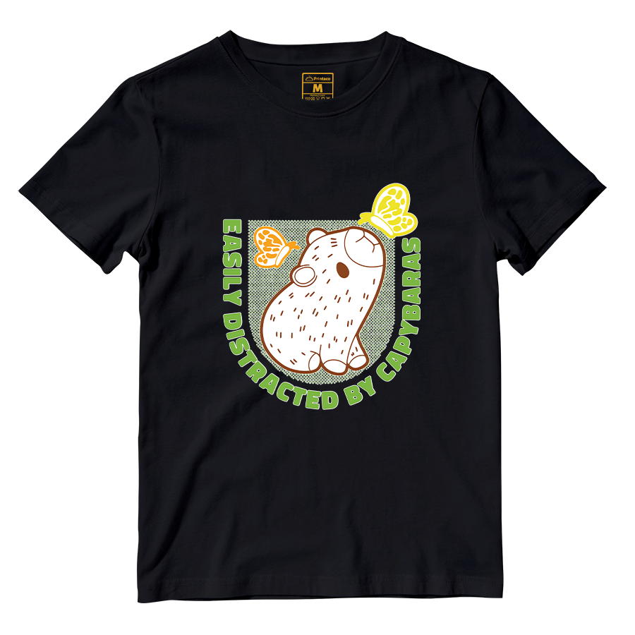 Cotton Shirt: Distracted Capy