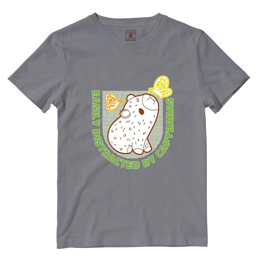 Cotton Shirt: Distracted Capy