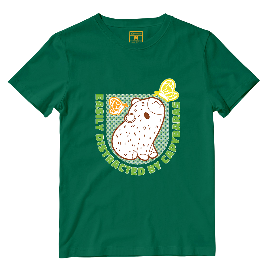 Cotton Shirt: Distracted Capy
