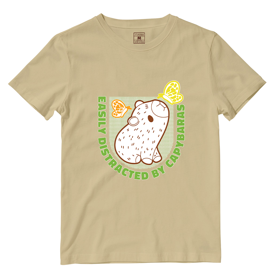 Cotton Shirt: Distracted Capy