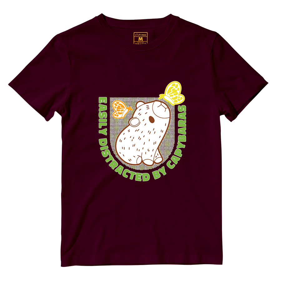 Cotton Shirt: Distracted Capy