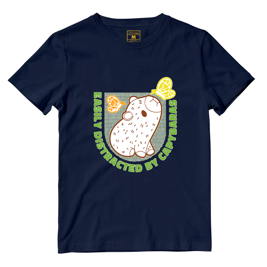 Cotton Shirt: Distracted Capy