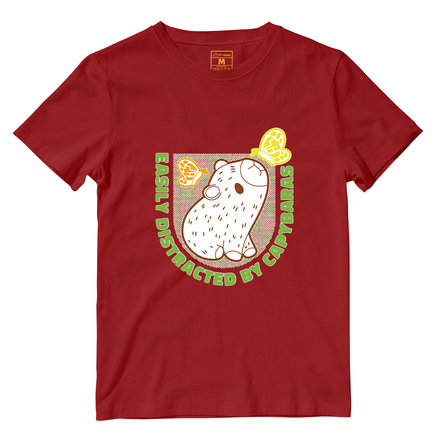 Cotton Shirt: Distracted Capy