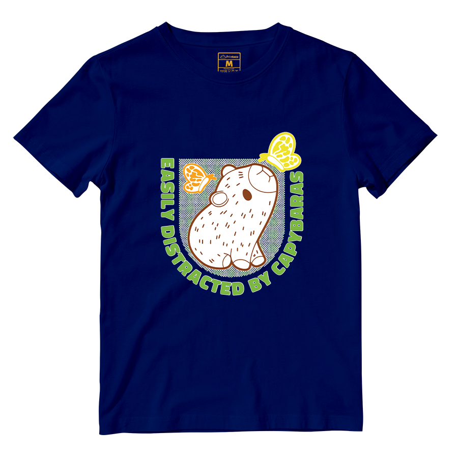 Cotton Shirt: Distracted Capy