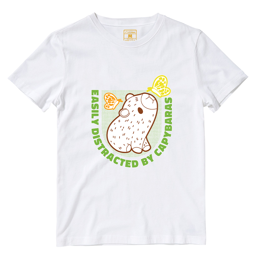 Cotton Shirt: Distracted Capy