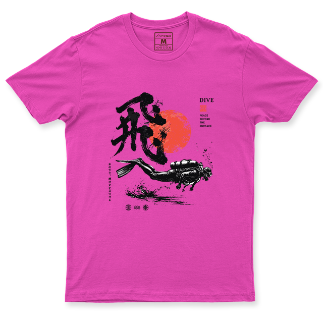 Drifit Shirt: Dive Red Moon