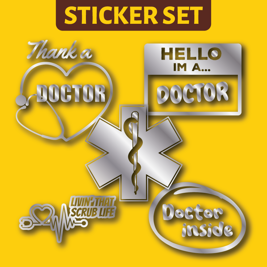 Vehicle Sticker: Doctor Set