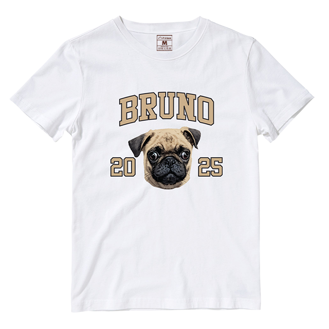 Cotton Shirt: Custom Varsity Dog