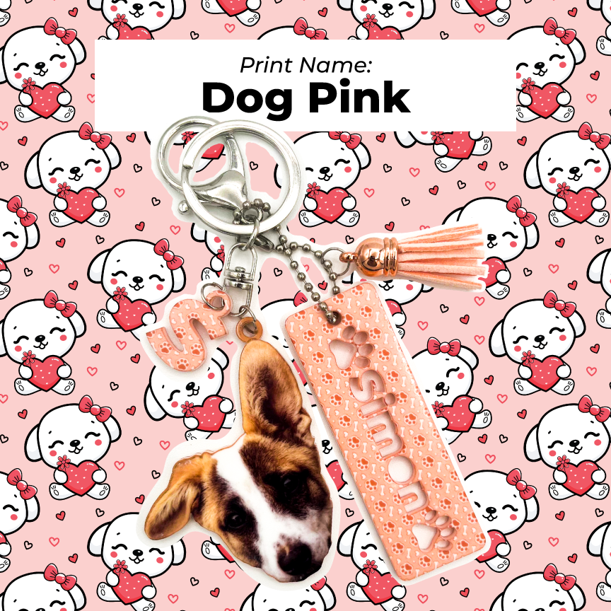 Acrylic Pet Bag Charm: Dog Tassel Set