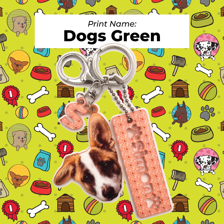 Acrylic Pet Bag Charm: Dog Name Set
