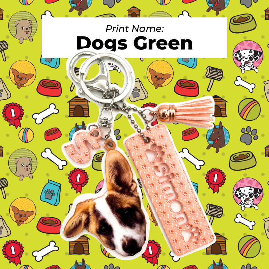 Acrylic Pet Bag Charm: Dog Tassel Set