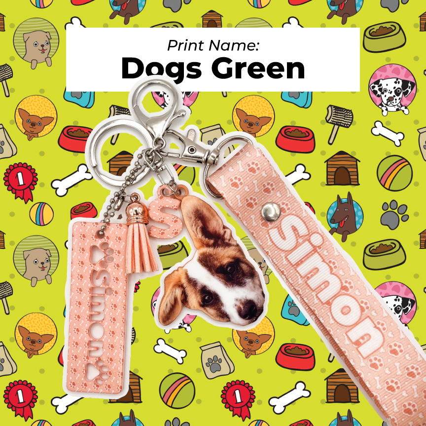 Acrylic Pet Bag Charm: Dog Wristyard Set