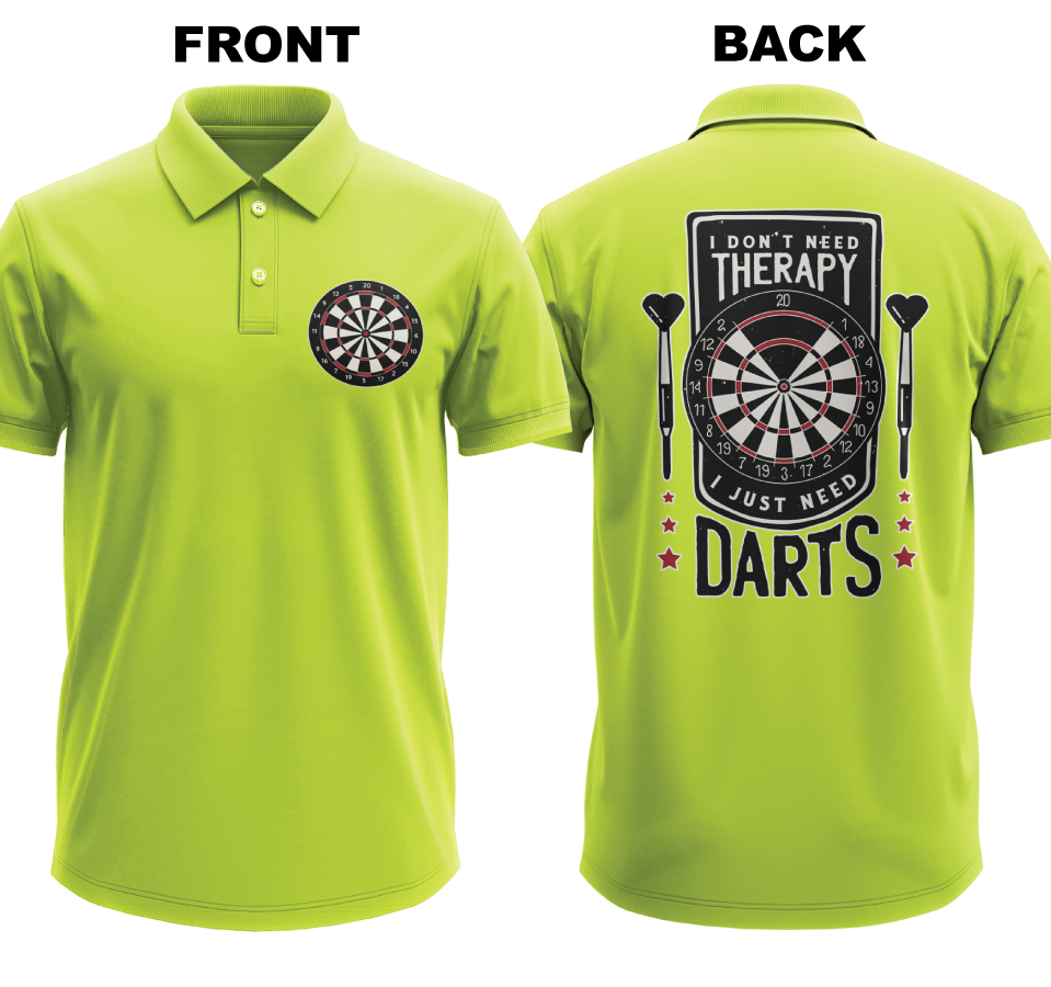 Drifit Polo Shirt: Don't Need Therapy (Front & Back)