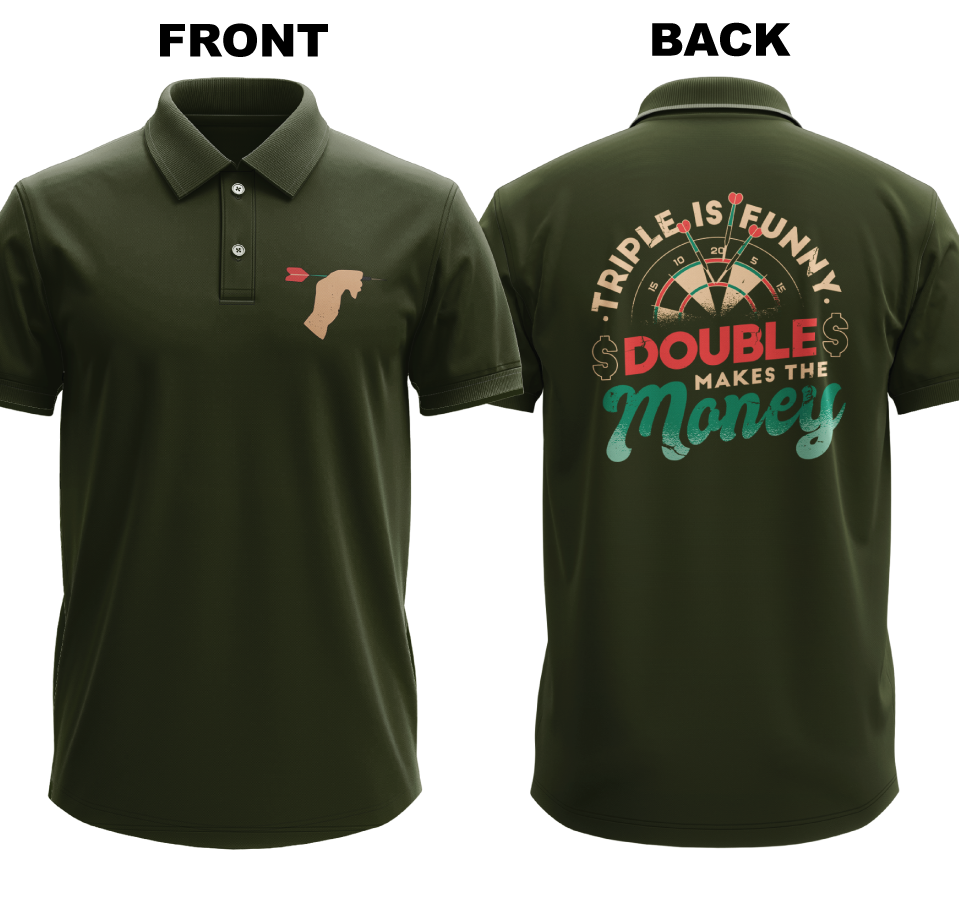 Drifit Polo Shirt: Double Money (Front & Back)