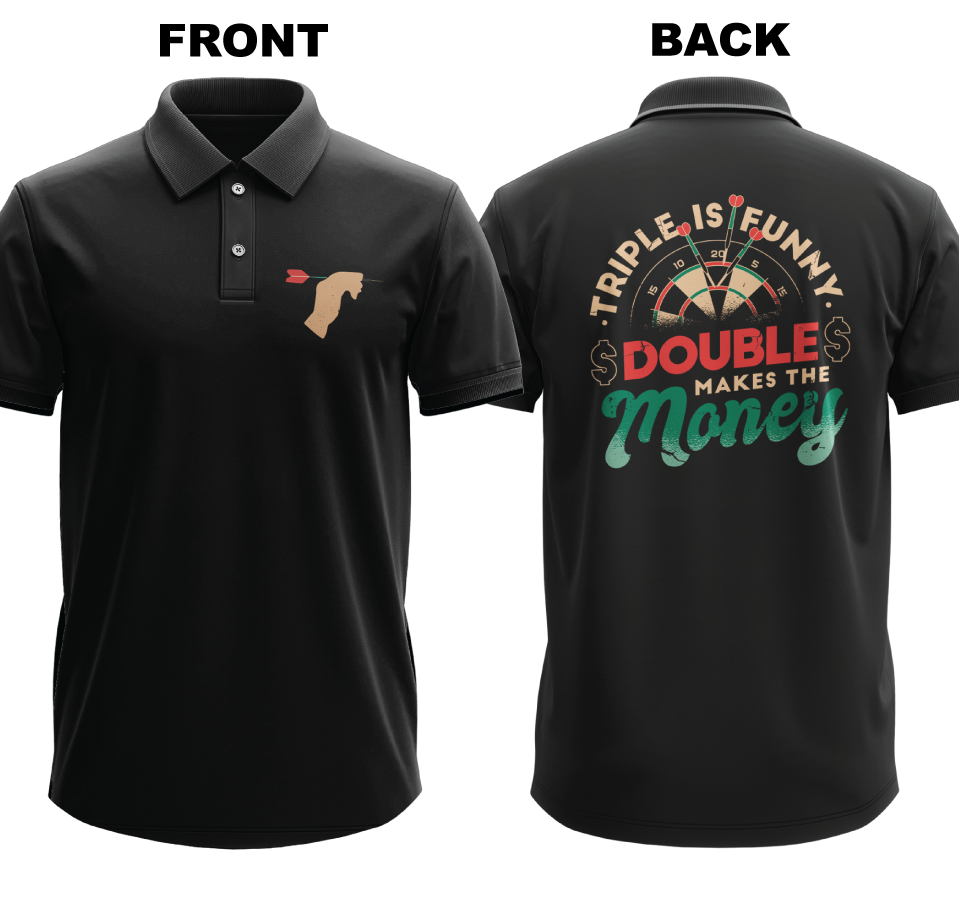 Drifit Polo Shirt: Double Money (Front & Back)