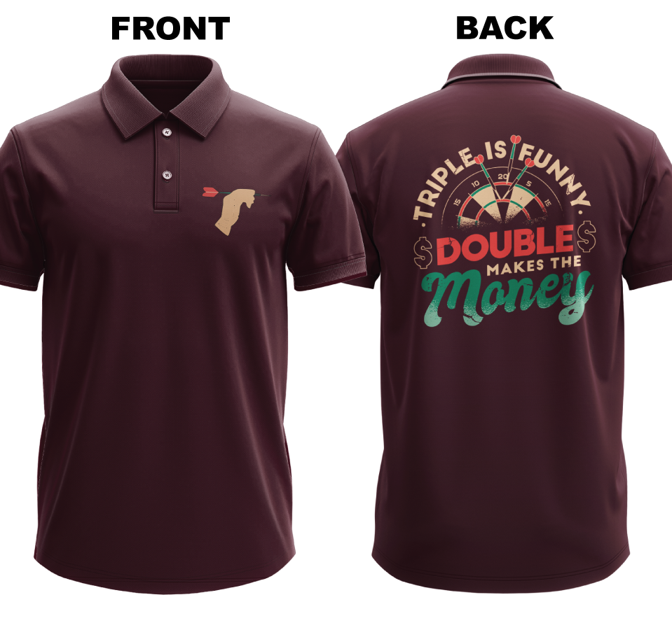 Drifit Polo Shirt: Double Money (Front & Back)