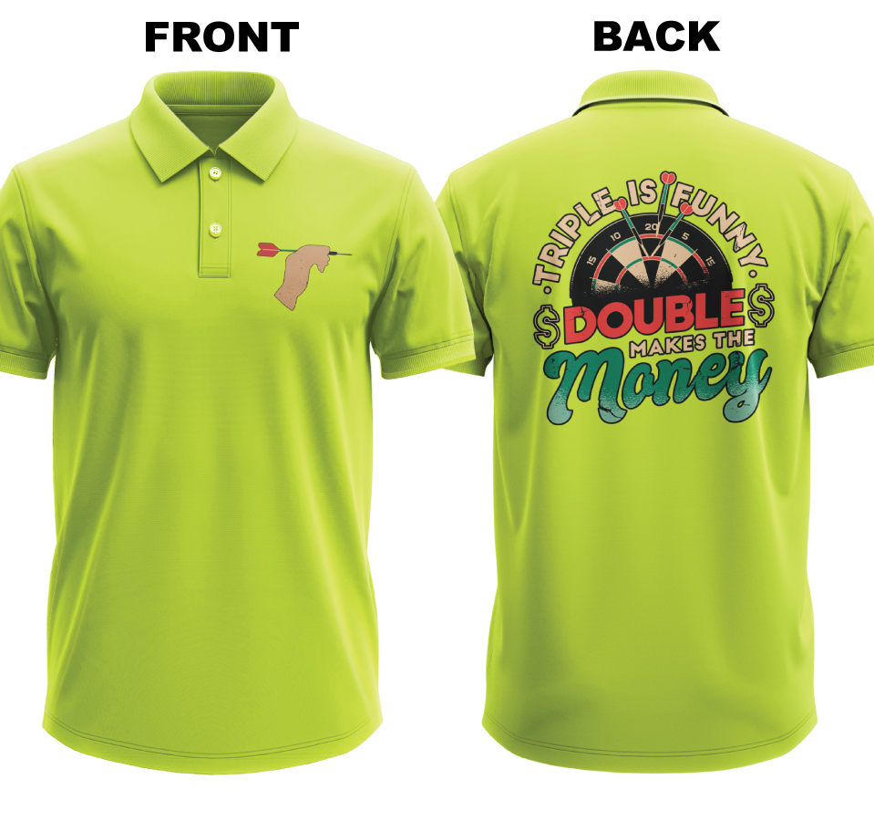 Drifit Polo Shirt: Double Money (Front & Back)