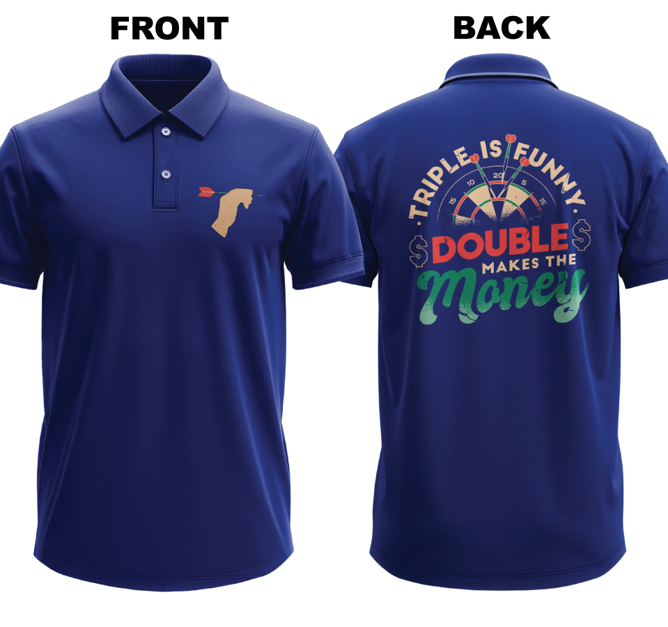 Drifit Polo Shirt: Double Money (Front & Back)