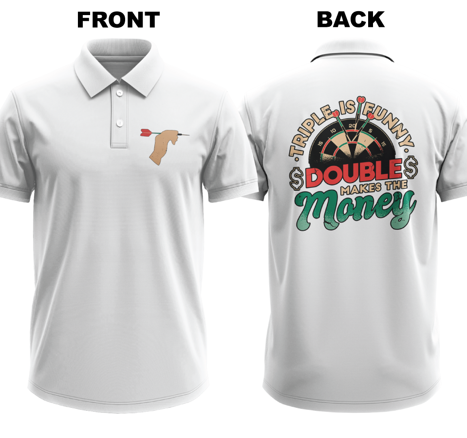 Drifit Polo Shirt: Double Money (Front & Back)