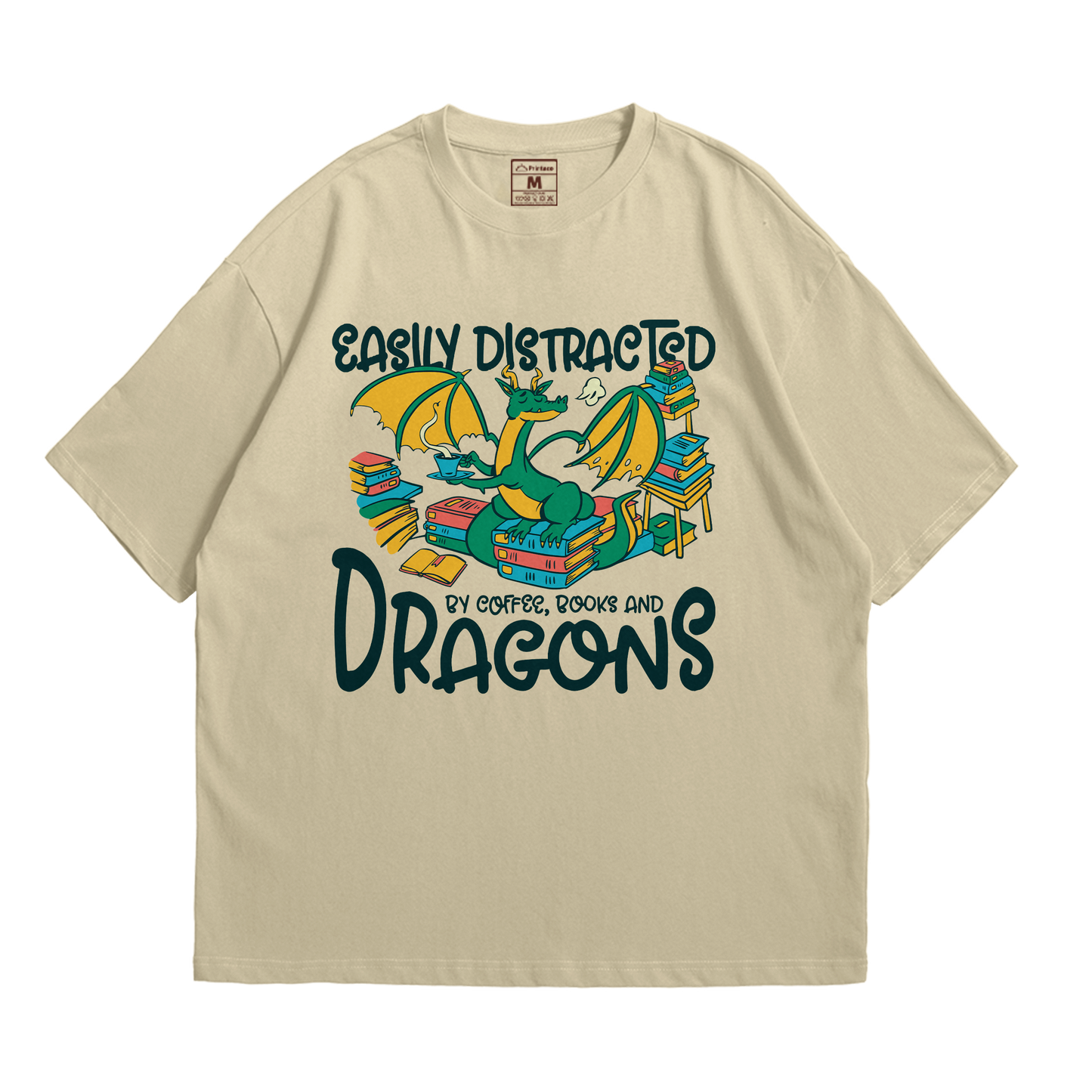 Premium Oversized Cotton Shirt: Easily Distracted