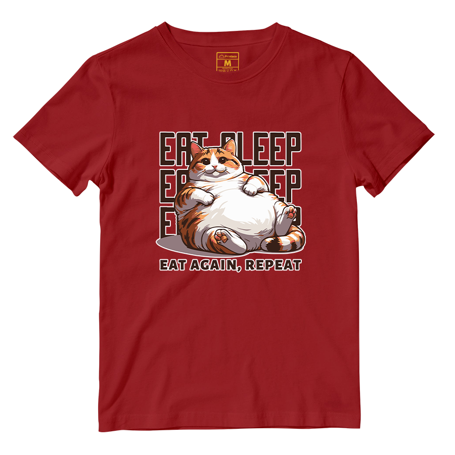 Cotton Shirt: Eat Sleep Repeat