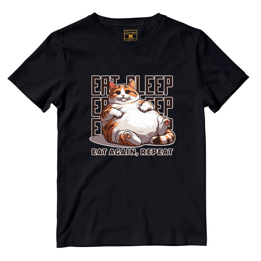 Cotton Shirt: Eat Sleep Repeat