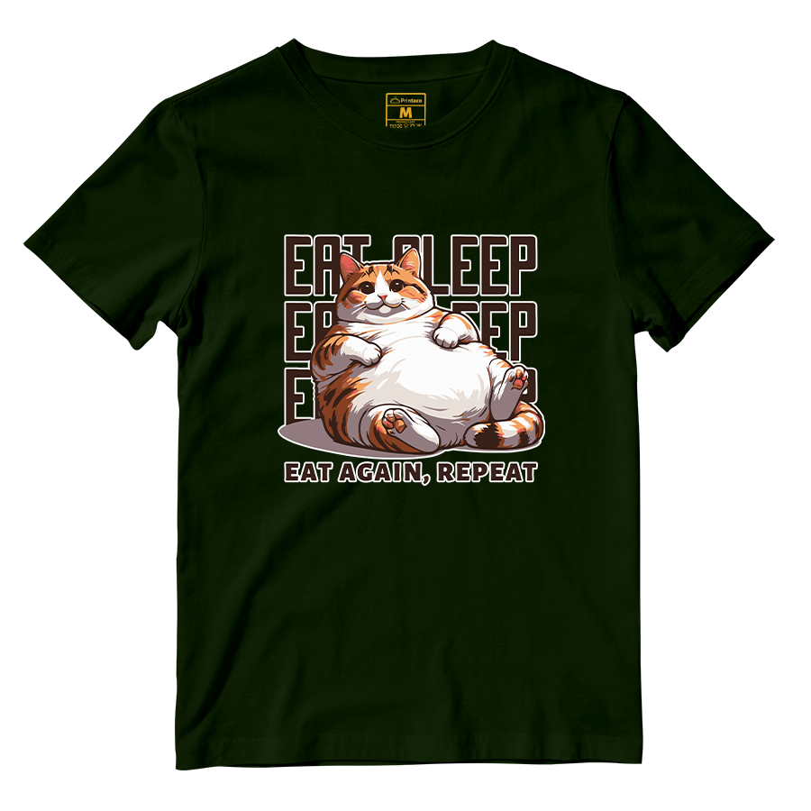 Cotton Shirt: Eat Sleep Repeat