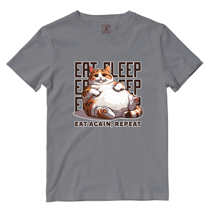 Cotton Shirt: Eat Sleep Repeat