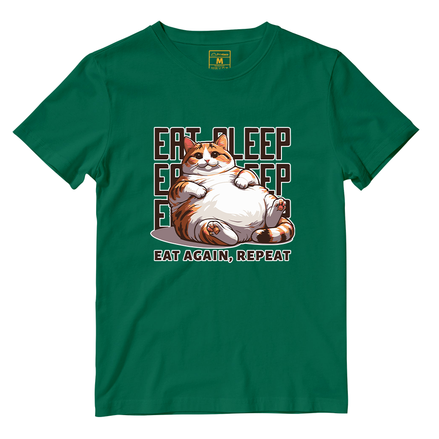 Cotton Shirt: Eat Sleep Repeat