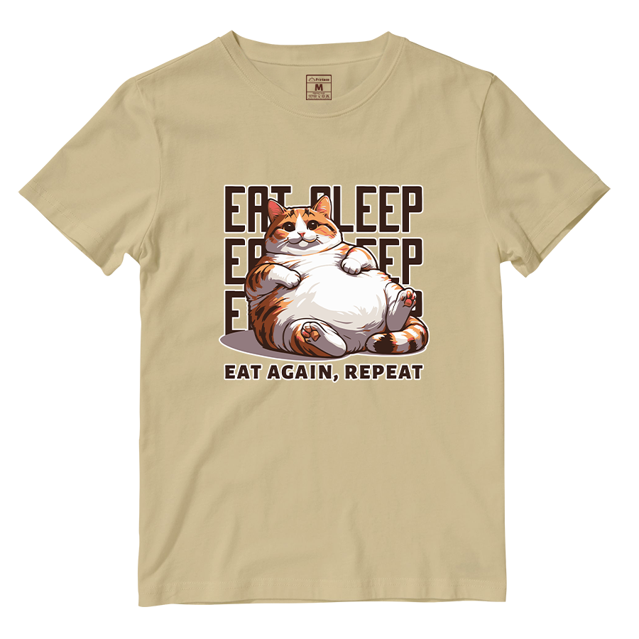 Cotton Shirt: Eat Sleep Repeat