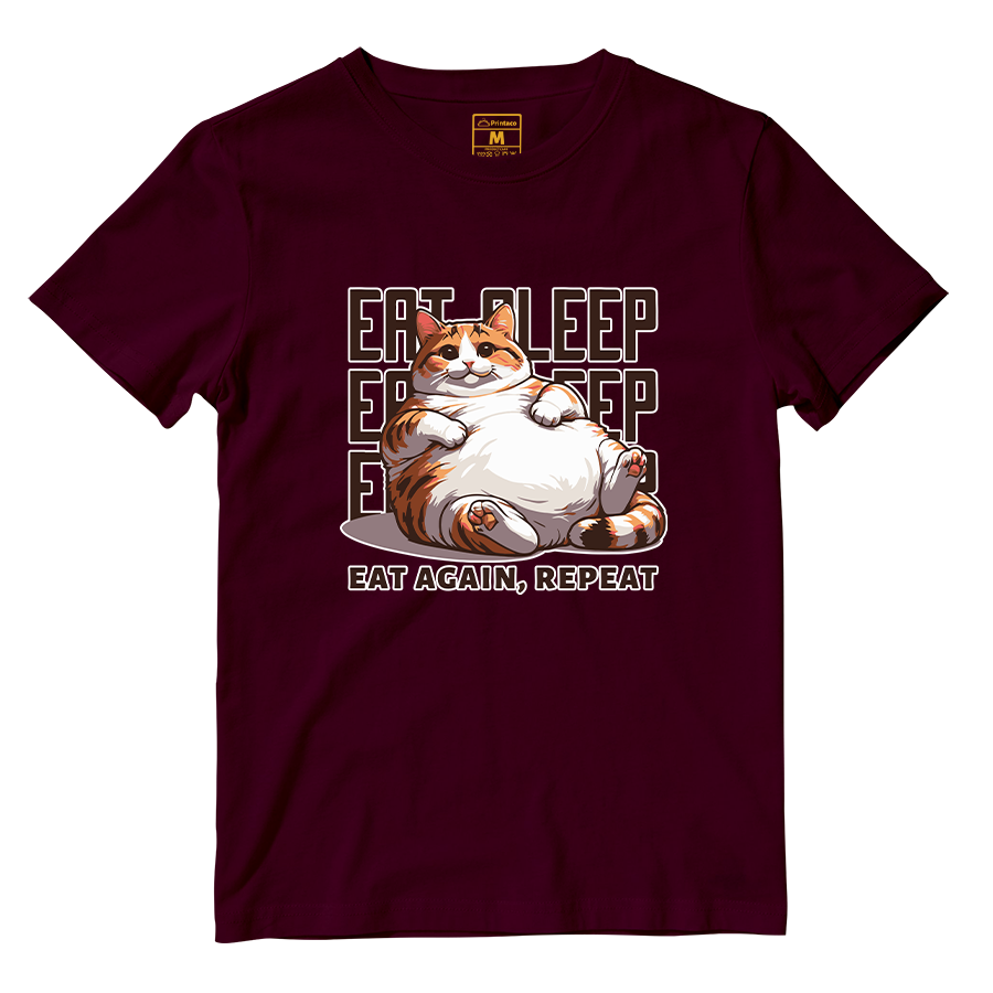 Cotton Shirt: Eat Sleep Repeat