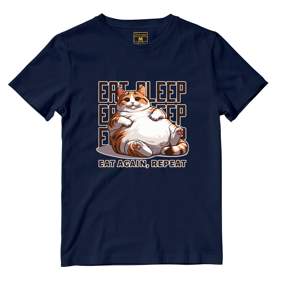 Cotton Shirt: Eat Sleep Repeat