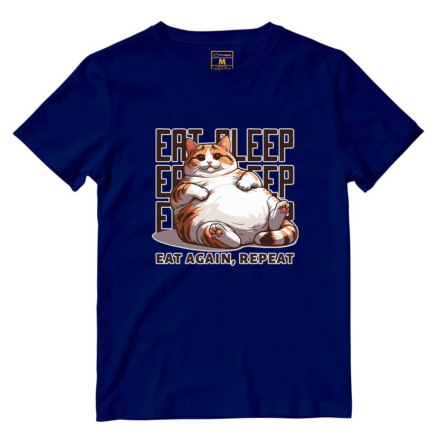 Cotton Shirt: Eat Sleep Repeat