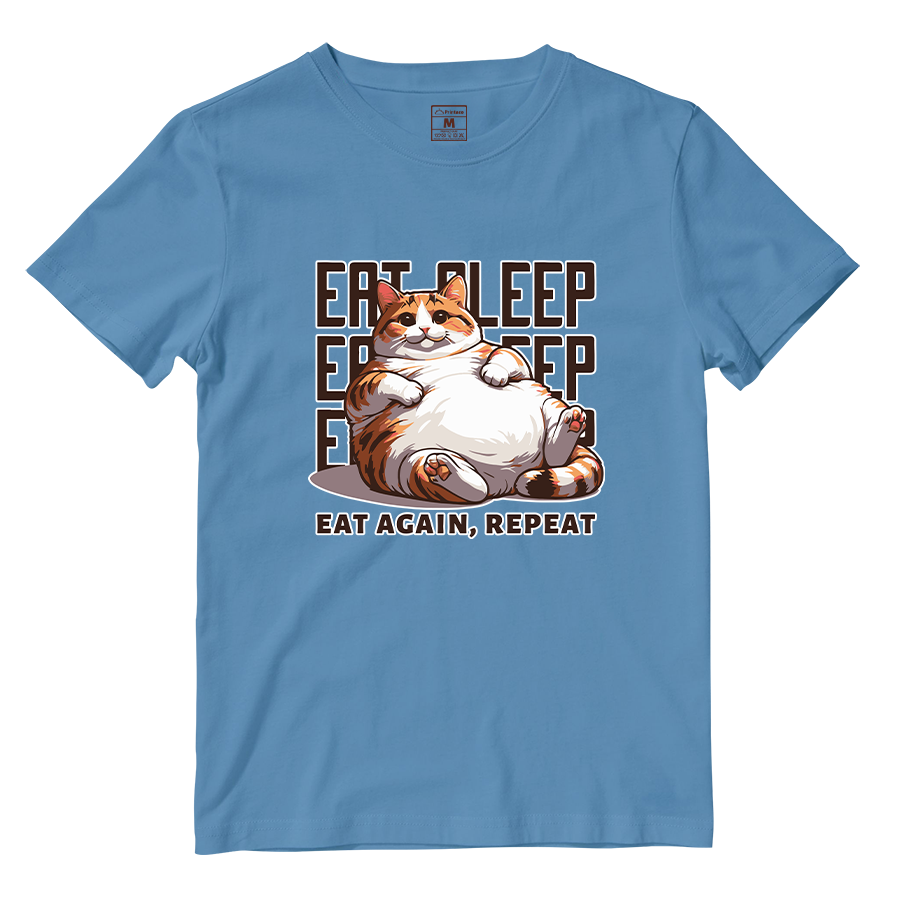 Cotton Shirt: Eat Sleep Repeat
