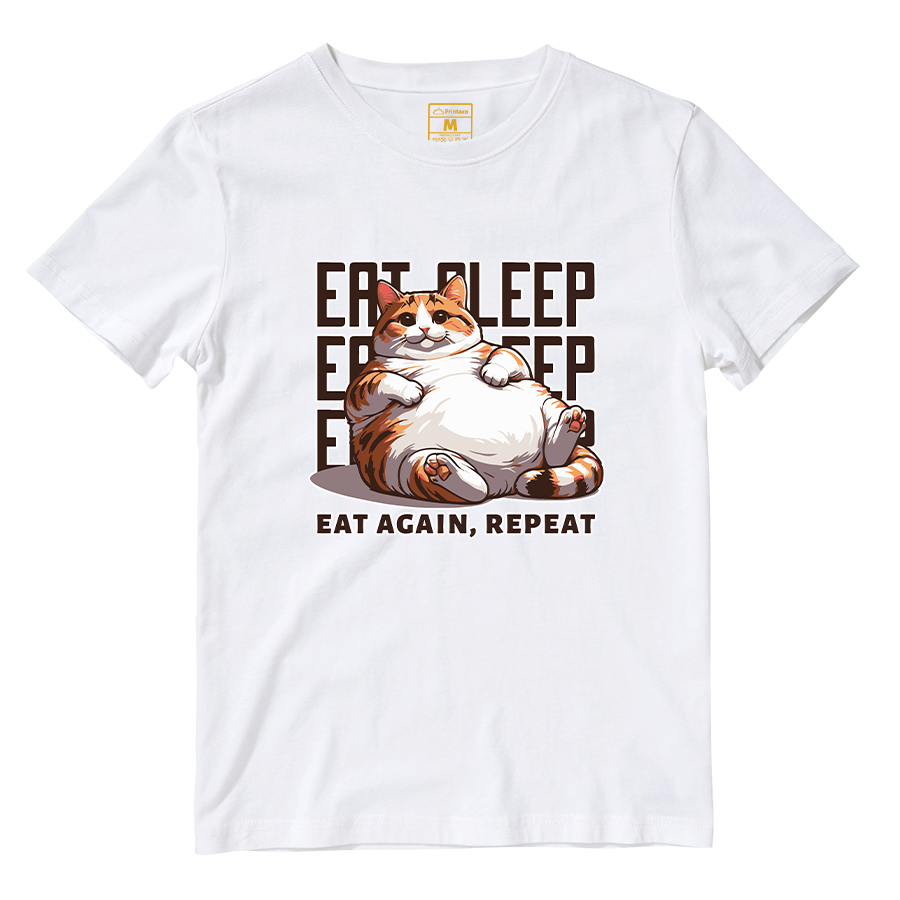 Cotton Shirt: Eat Sleep Repeat