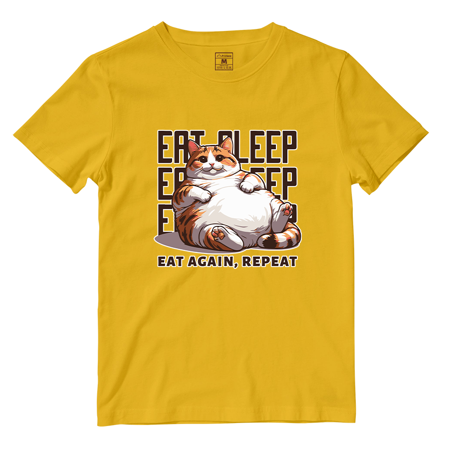 Cotton Shirt: Eat Sleep Repeat