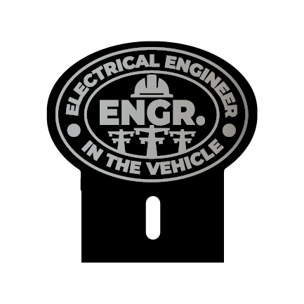 Acrylic Car Emblem: Electrical Engineer