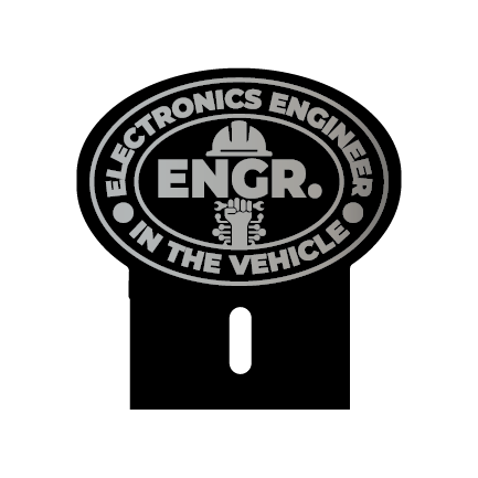 Acrylic Car Emblem: Electronics Engineer