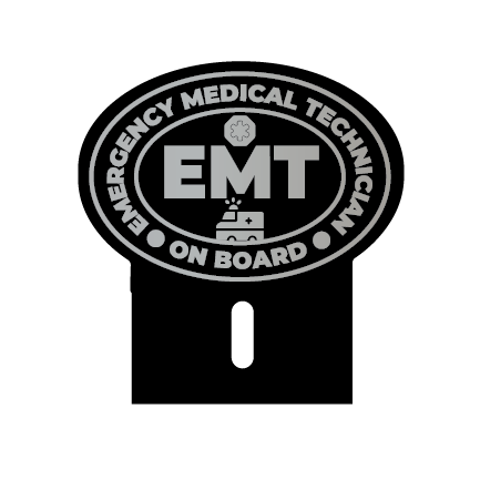 Acrylic Car Emblem: EMT Emergency Medical Technician