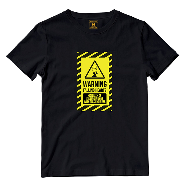 Cotton Shirt: Engineer Falling Hearts