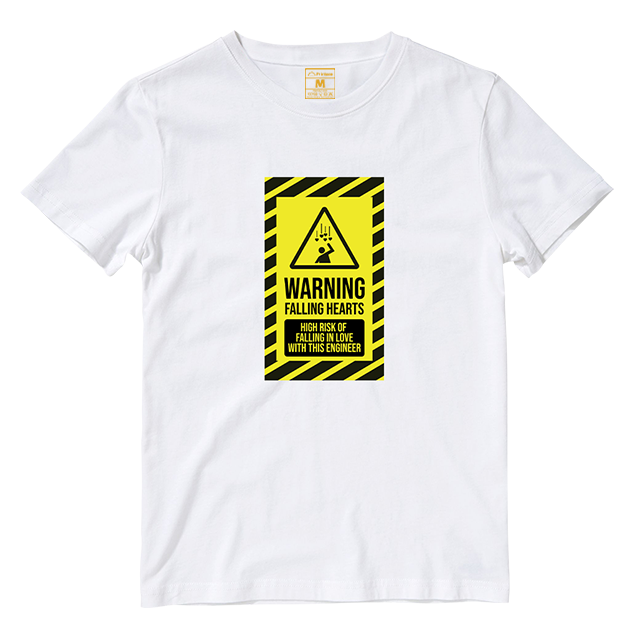 Cotton Shirt: Engineer Falling Hearts